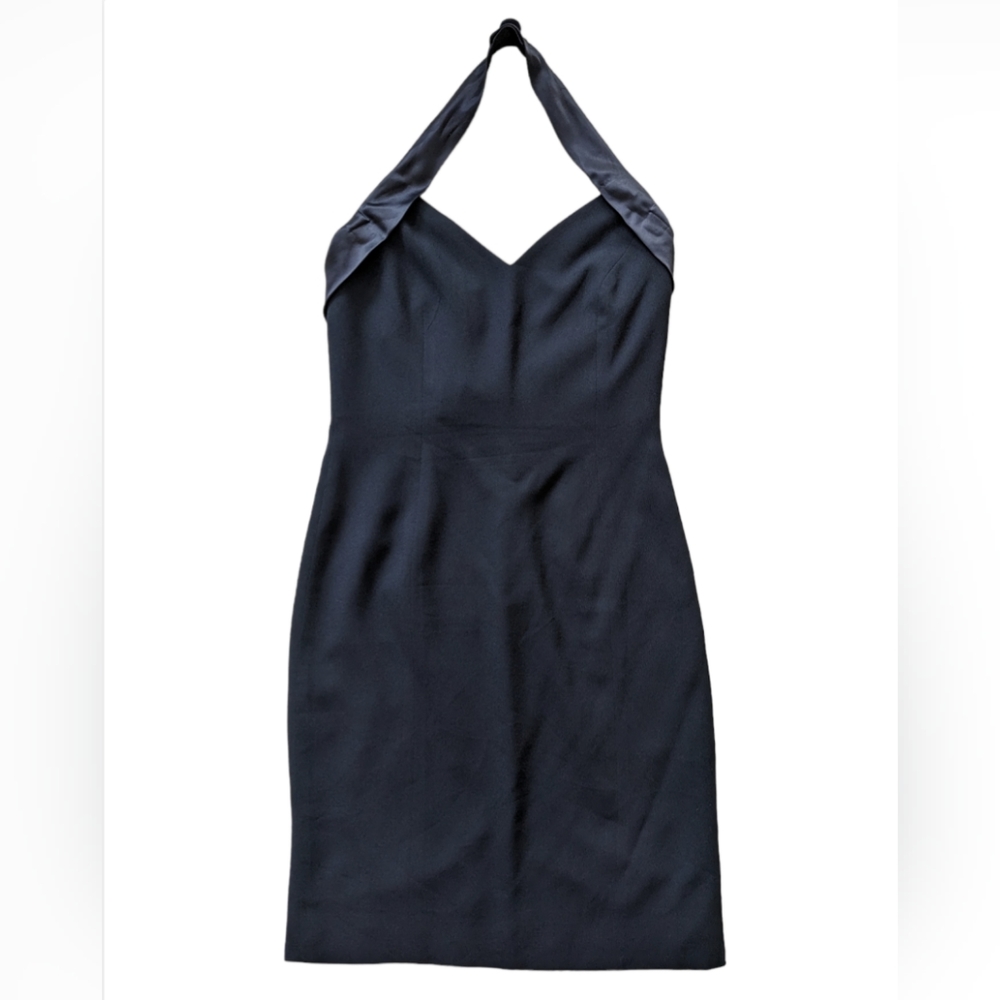 Vintage 90s Dress open back black Morton Myles for the Warrens lbd event